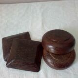 Set of wooden appetizer cups