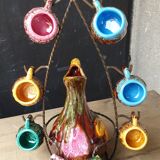 Vintage Vallauris ceramic liquor service