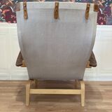 "Pernilla" leather armchair "Bruno Mathsson" 1960.