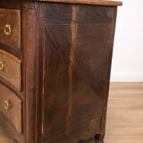 Antique curved walnut chest of drawers – 4 drawers