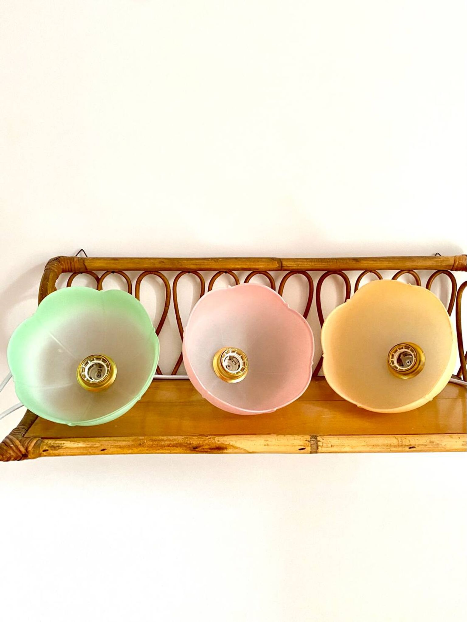 Set of 3 multicoloured hanging decorations