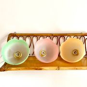 Set of 3 multicoloured hanging decorations