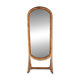 Grand miroir sur pied en rotin