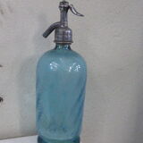 Elegant twisted blue glass Siphon