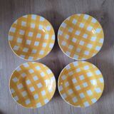 La Redoute x Selency set of 4 yellow semi-deep plates