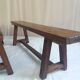 Pair of old benches in chene