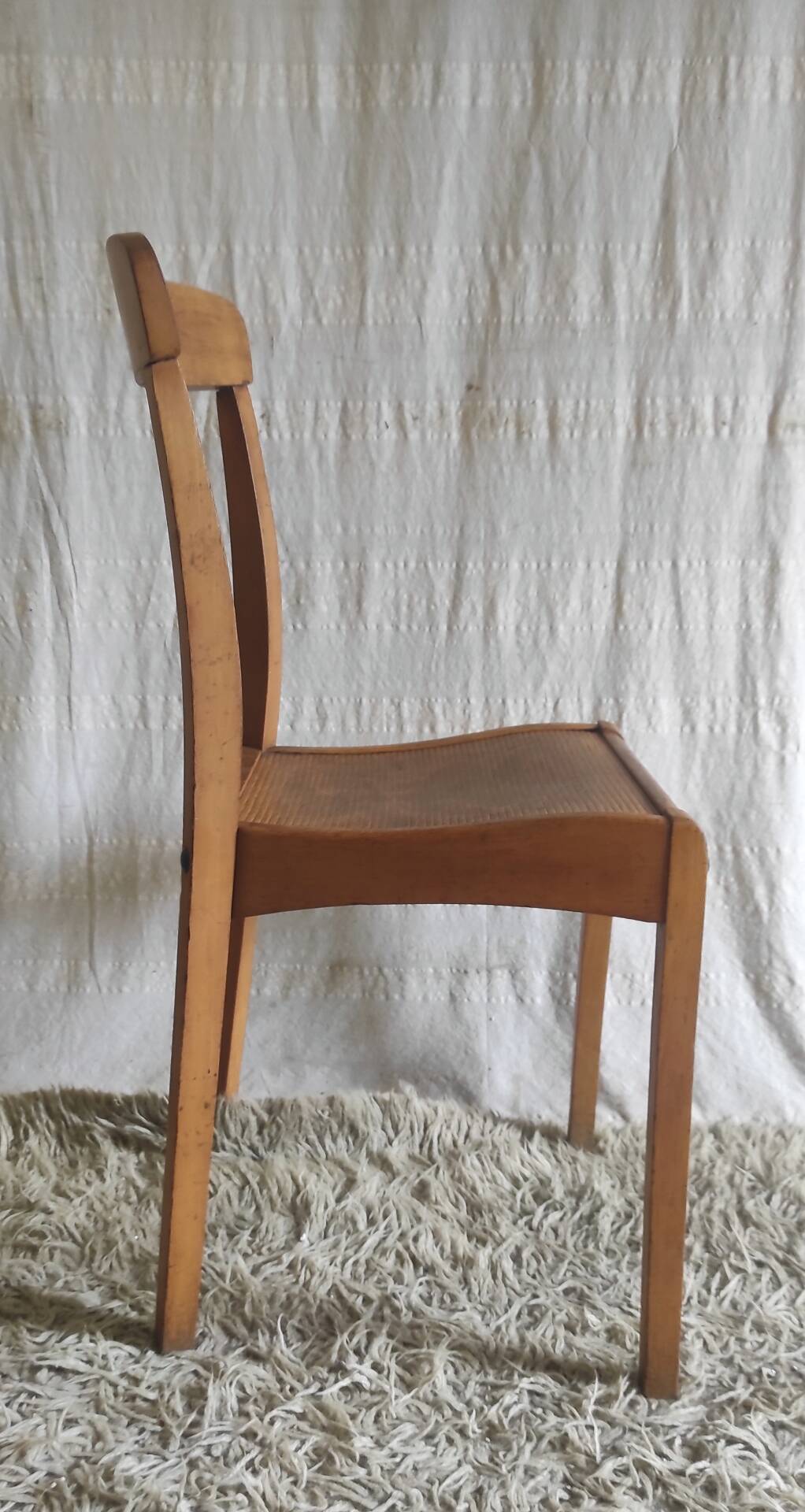 Solid wood chair by Stella - 1950s/60s