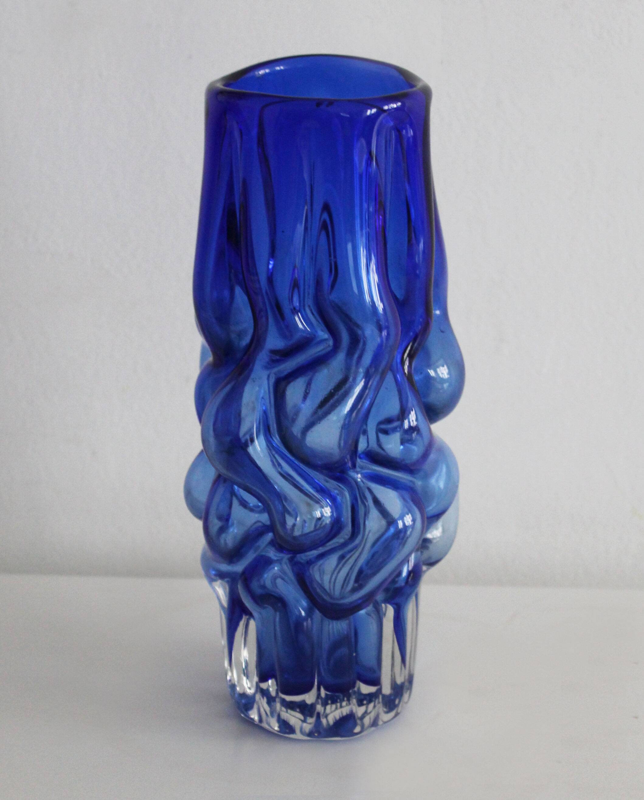 1960's Flower Vase by Pavel Hlava for Novy Bor Glasswork