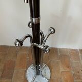 Chrome metal coat rack
