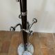 Chrome metal coat rack
