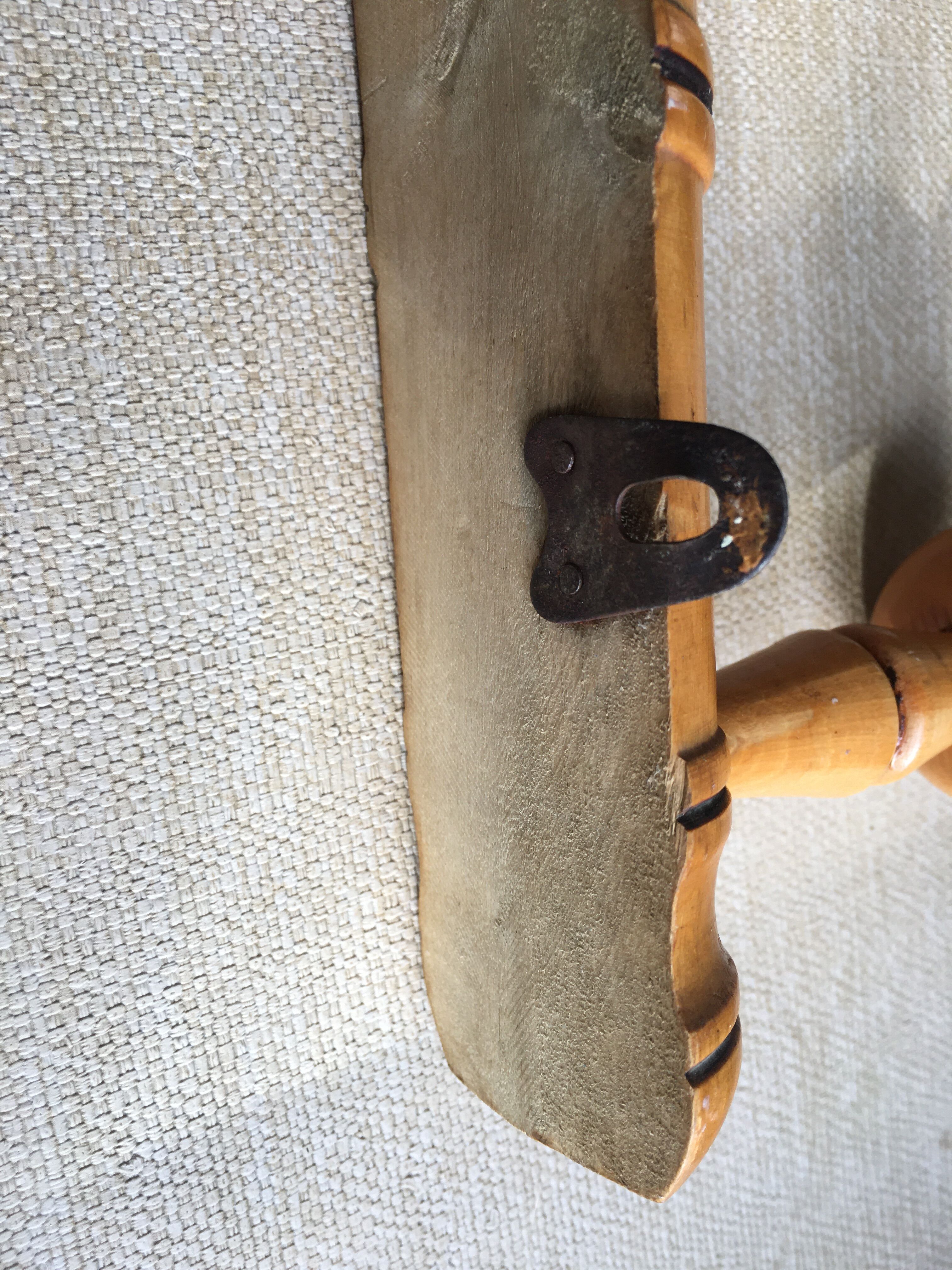 Porte-manteau 3 patères imitation bambou vintage