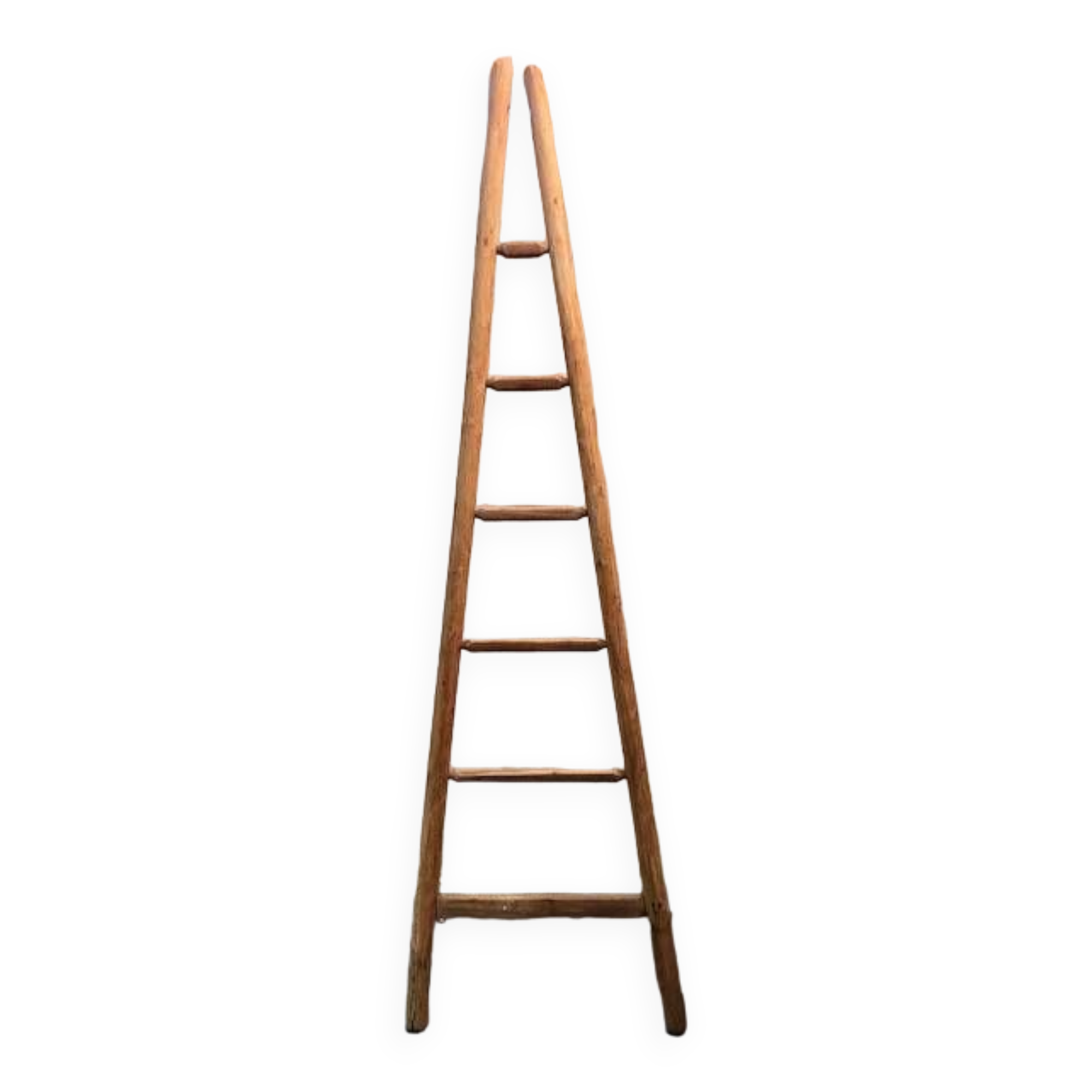 Wooden triangular ladder