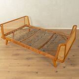 Timeless bed with beech wood and Viennese cane