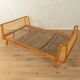 Timeless bed with beech wood and Viennese cane