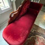 Red velvet daybed