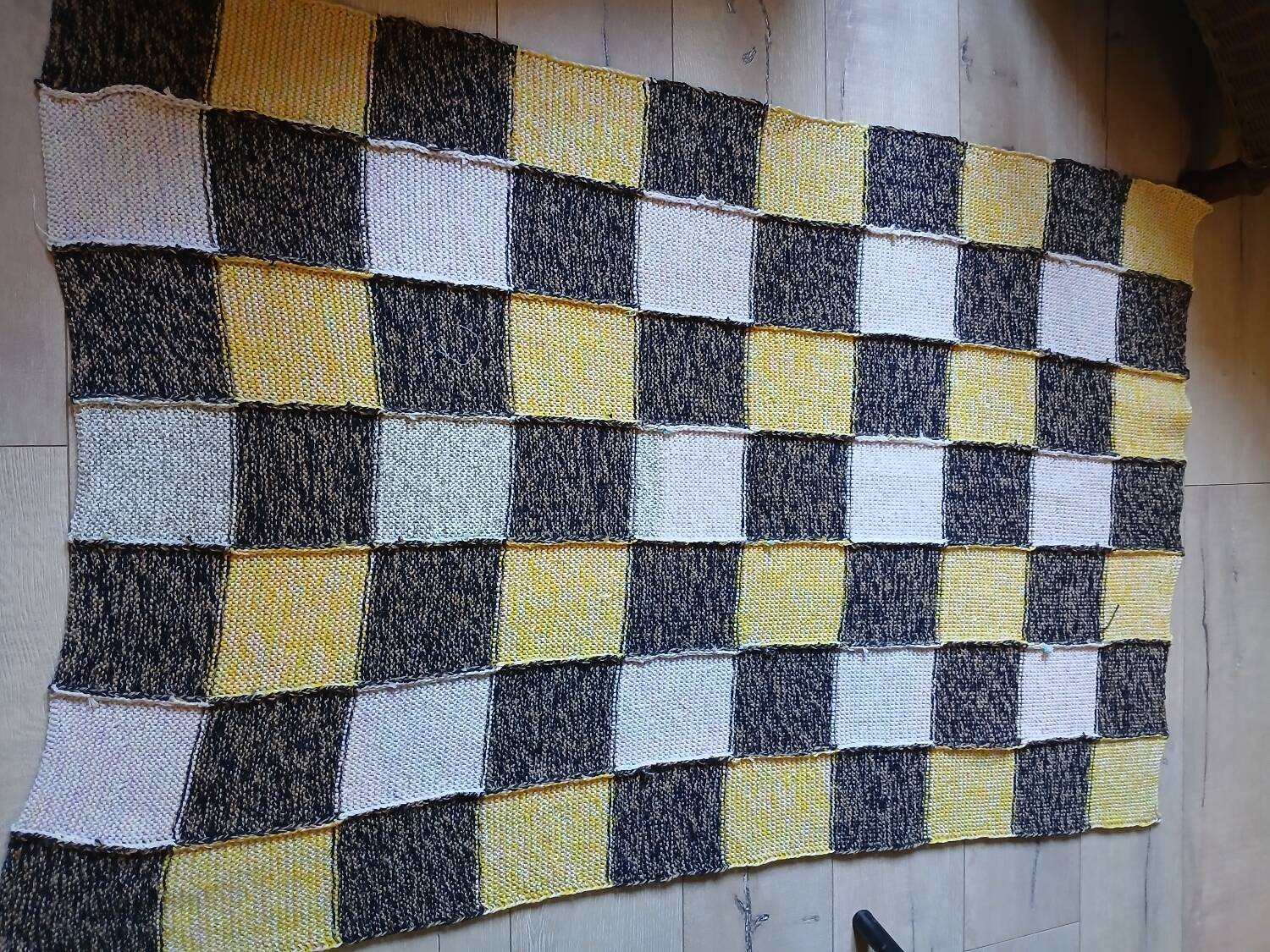 Wool patchwork blanket