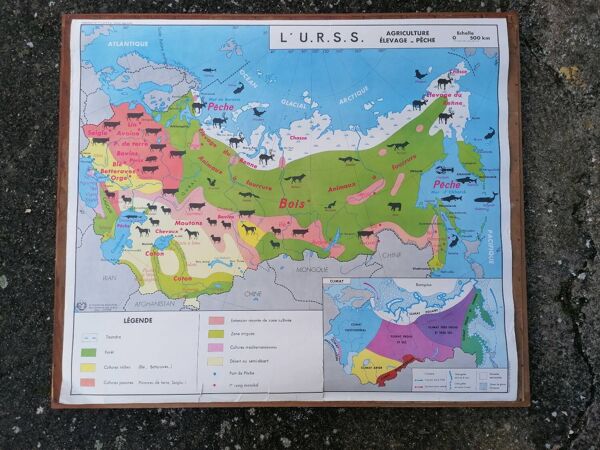 Ancienne carte MDI Chine - URSS