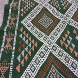 Tapis kilim vert 93x189cm