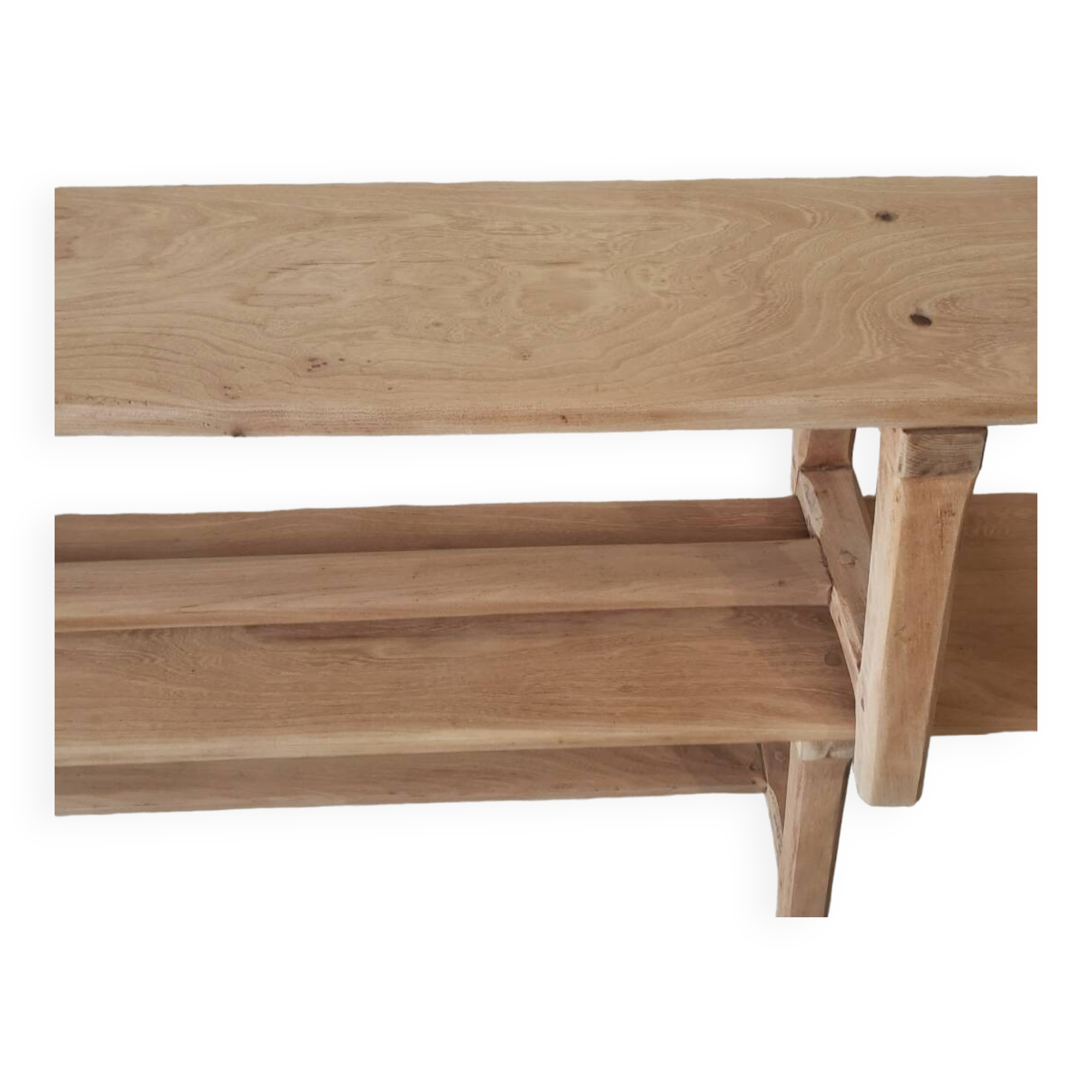 Pair of solid oak benches
