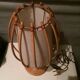 Rattan and bamboo lamp