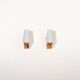 Pair of teak and opaline glass wall lamps, 1950s/1960s