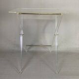 Plexiglass folding table, 1970s
