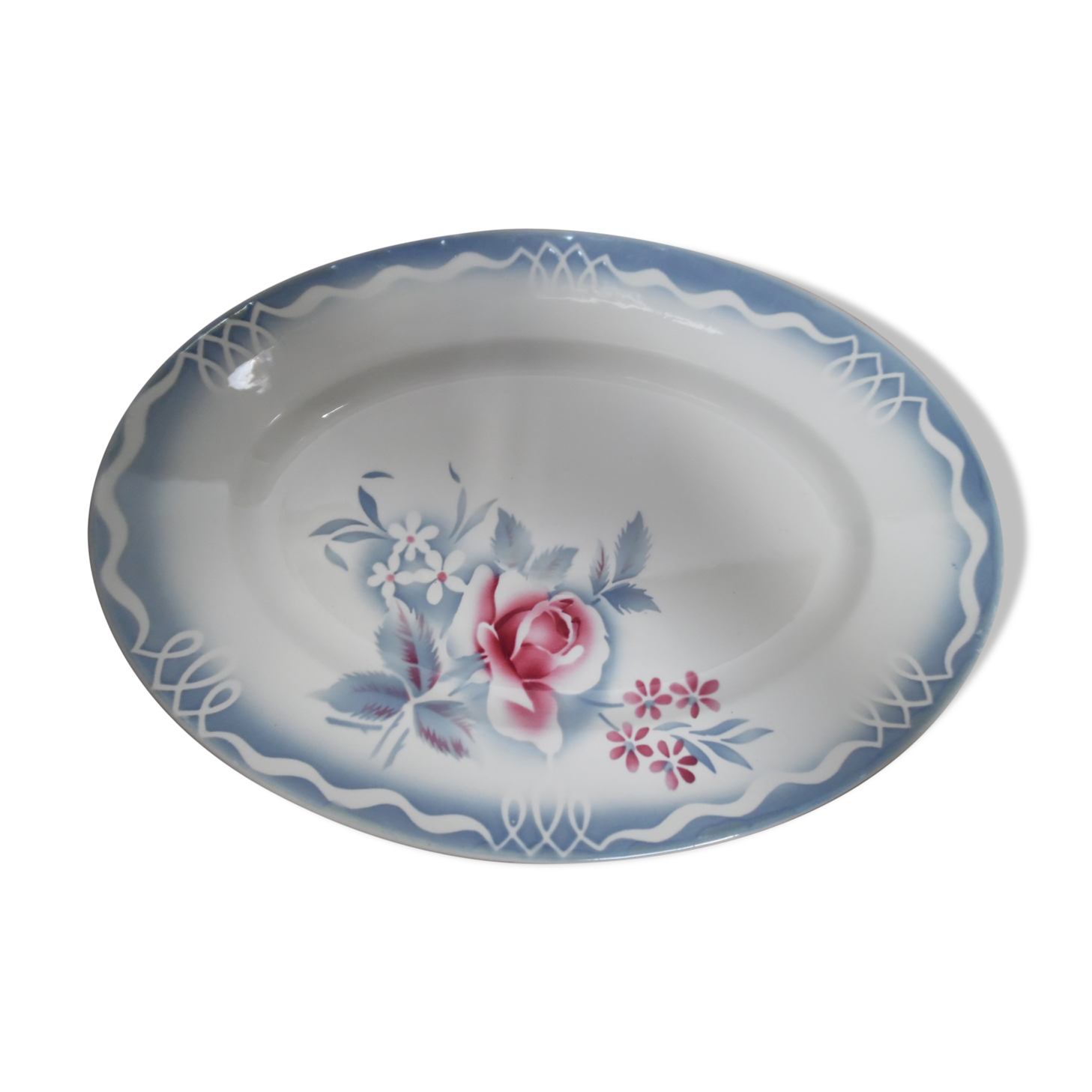 Oval dish Digoin Sarreguemine
