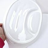 Large Asparagus Dish With Vintage Ceramic Barbotine Saucepan