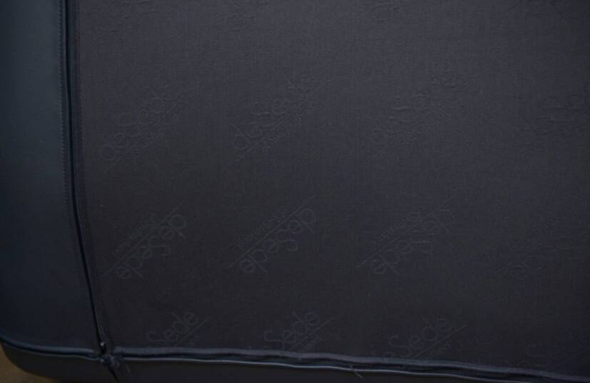 High-end black leather sofa, luxury De Sede sofa