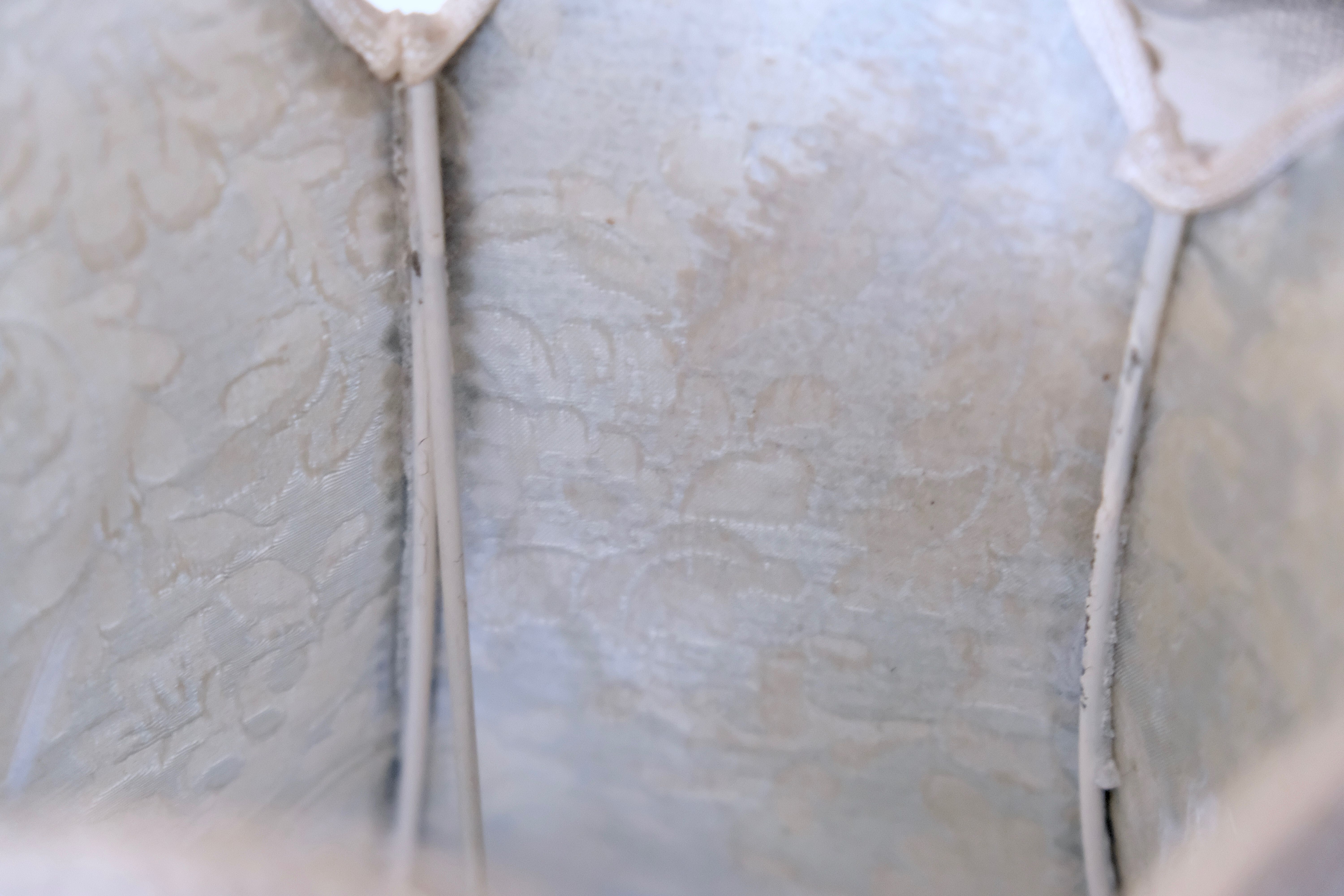 Victorian silk and alabaster table lamp