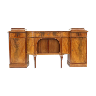 Unique Victorian flamed mahogany sideboard from the XIXth century