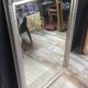 Bevelled mirror in silver wood 75x105cm