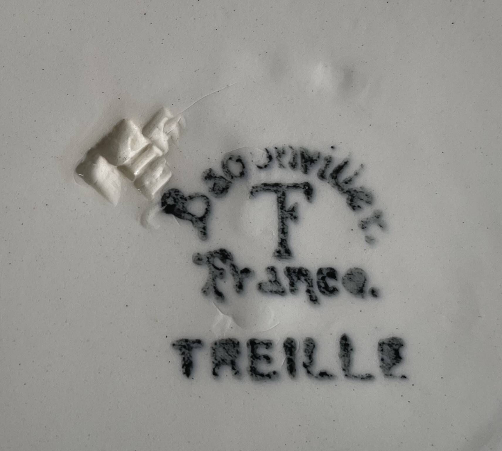 5 antique deep plates in badonviller earthenware