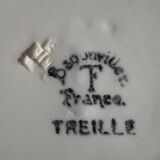 5 antique deep plates in badonviller earthenware