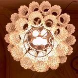 Vintage Murano chandelier, 38 cortex glasses, Italy 1960's