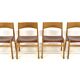 Set de 4 chaises en cuir, John Vedel-Rieper, Erhard Rasmussen, Danemark, 1960
