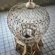 Vintage decorative hot air balloon aviary in wrought iron and wood – France, 1970s