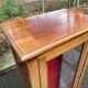 Louis Philippe display cabinet in solid wood and burgundy velvet from the 20th century
