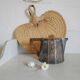 Old silver and wood teapot