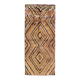 Vintage Hand-Knotted Turkish Tulu Runner Rug with Geometric Diamond Design in Earthy Colors, 100% Wool