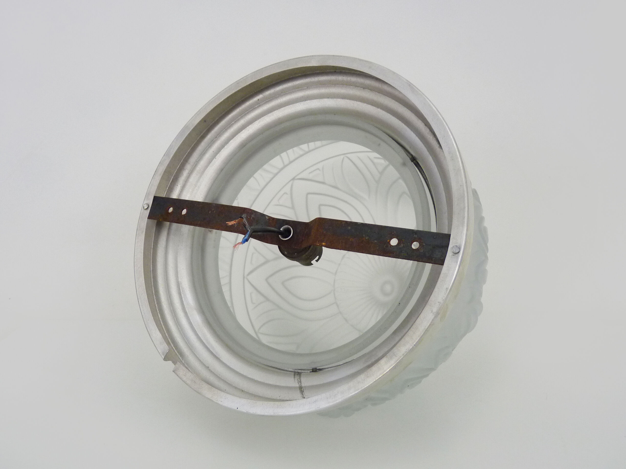 Ceiling lamp, wall lamp, molded glass lamp aluminum structure