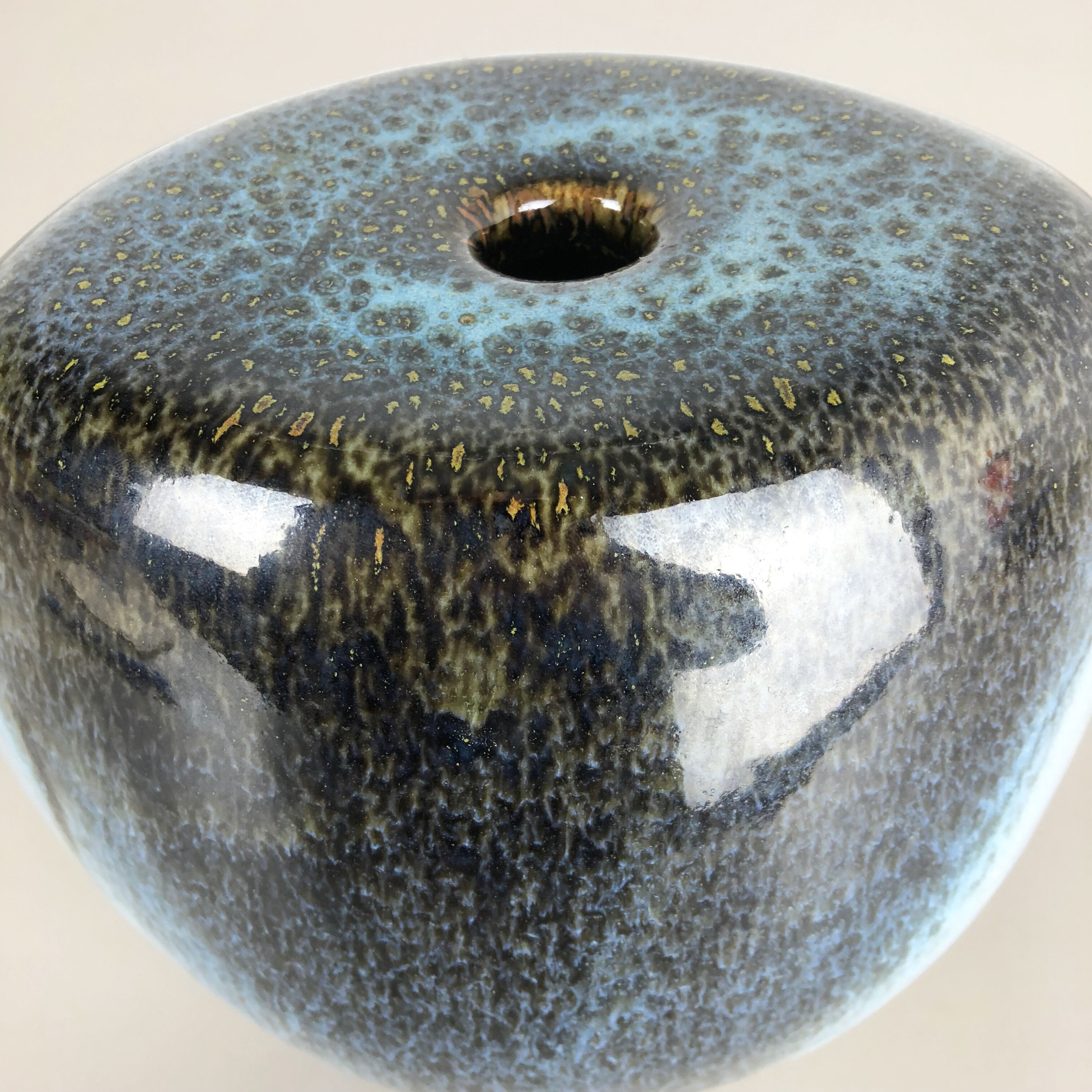 Abstract ceramic studio stoneware vase by Gotlind Weigel, Germany, 1960s