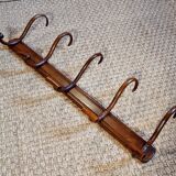 Baumann 5-hook bistro wall coat rack from the 30s