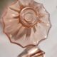 Vintage Art Deco perfume bottle in beautiful pink glass.
