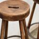 Set of 3 wooden stools