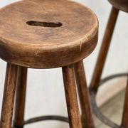 Set of 3 wooden stools