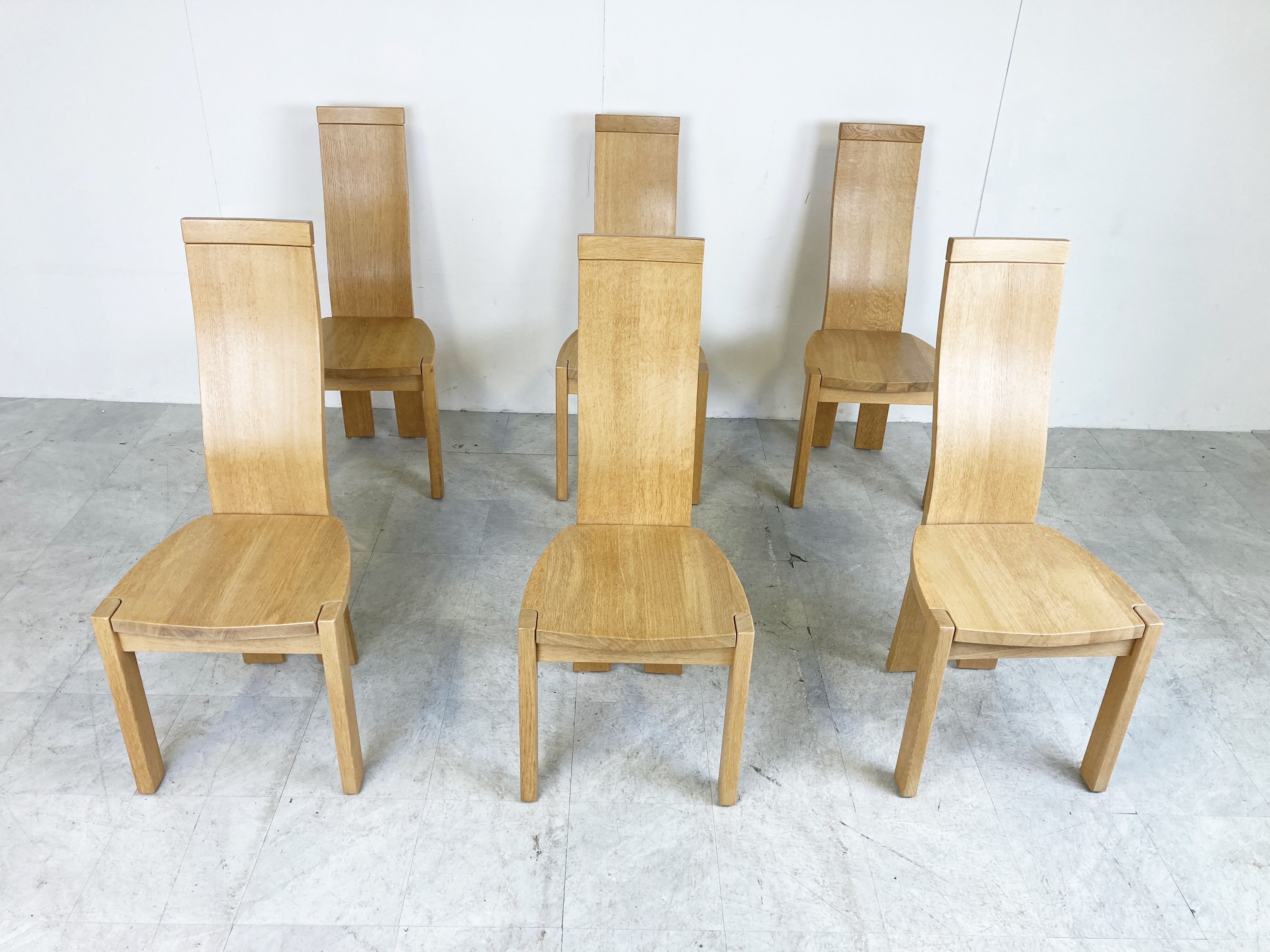 Set of 6 dining chairs by Rob & Dries van den Berghe, 1980s