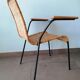 Rattan armchair, metal structure, Germany, 70s