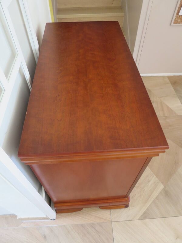 Commode Louis philippe -3 tiroirs - Tablette coulissante-Merisier