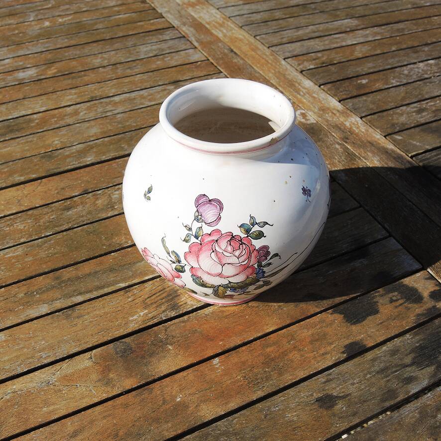 Old Malicorne Earthenware Vase - Emile Tessier